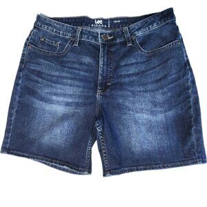 Lee Riders Shorts Womens 14M Denim 5 Pocket Style Flat Front High Rise